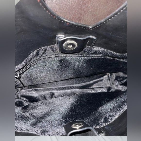 Roberta Di Camerino Black Red Leather R Logo Handbag - Picture 9 of 15